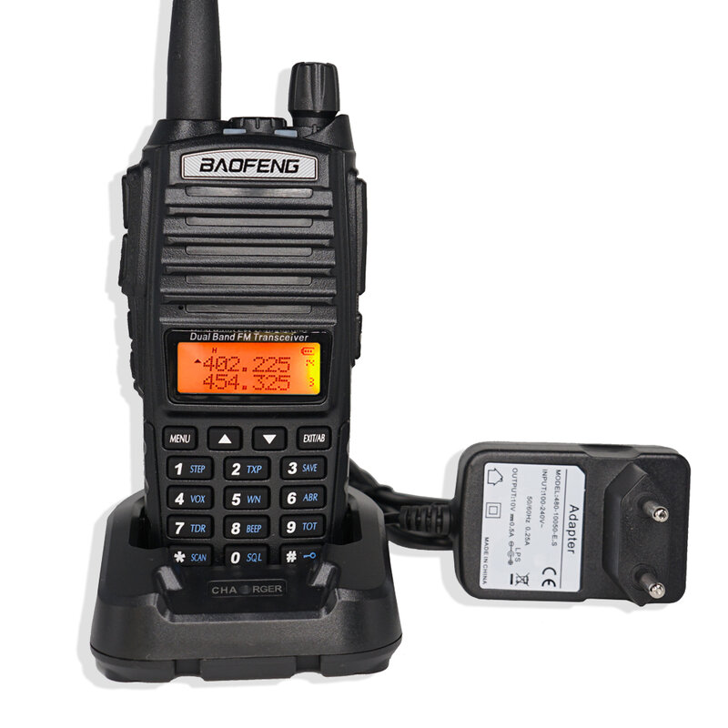 Baofeng-walkie-talkie para carregamento de carro, base adaptadora para eua, reino unido, au, usb e outros dispositivos, acessórios para rádio bidirecional