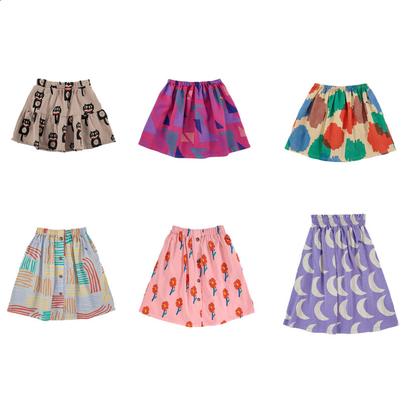 Faldas con estampado Floral para niñas, ropa de otoño e invierno, 2022