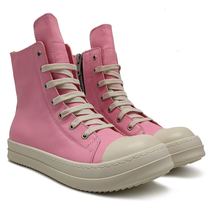 RRIC OWEES High Top scarpe da uomo Sneakers in pelle maschile donna scarpe rosa donna Unisex sport amanti femminili risciò scarpe Rowens 01