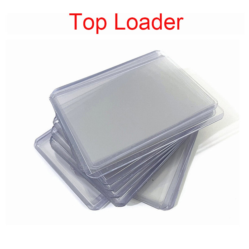 Toploader – support en plastique pour cartes de jeu 3 "x 4", matériau bleu/blanc, manches extérieures, panneau de protection, carte à collectionner