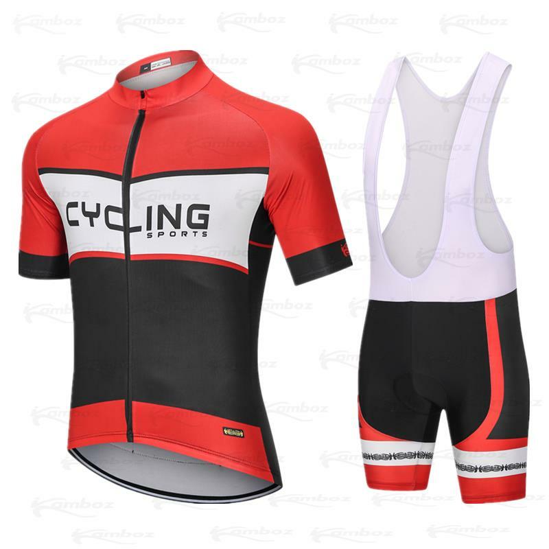 Set Jersey Bersepeda 2021 Tim Pakaian Bersepeda Balap Pria Celana Pendek Bib Bersepeda MTB Set Jersey Sepeda Ropa Ciclismo Hombre Baru