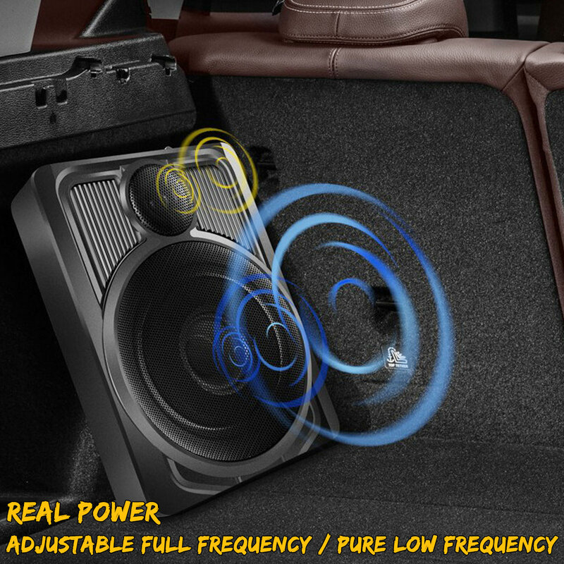 400W/800W 8-15 pollici amplificatore per auto Subwoofer Car Audio Slim Under Seat Subwoofer attivo altoparlante basso Subwoofer per auto Woofer