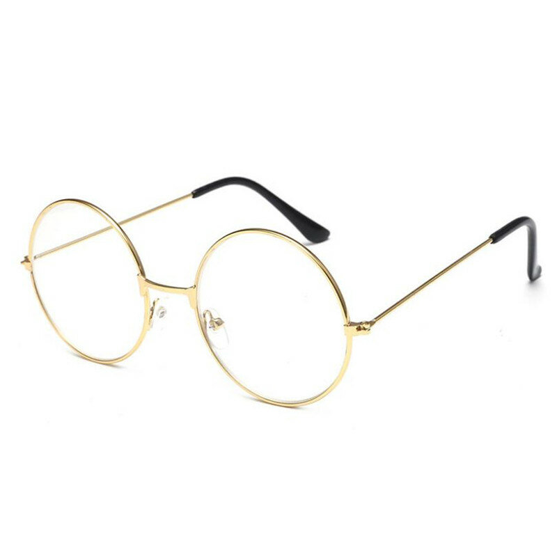 2022 nowe klasyczne Retro okrągłe metalowe okulary ramki okrągłe obiektywy płaskie krótkowzroczność optyczne lustro proste metalowe damskie/oprawki do męskich okularów