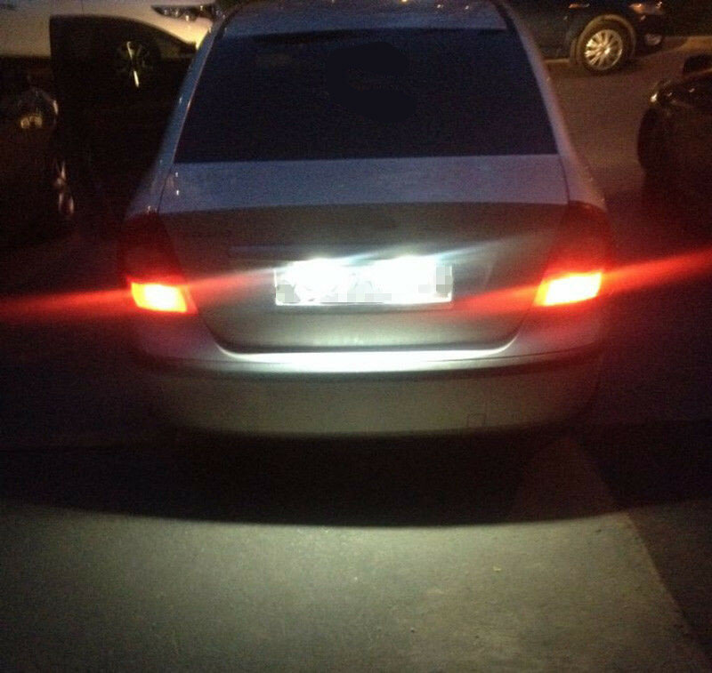 FStuning 자동차 번호판 빛 BMW e46에 대 한 2D LED 번호판 빛 램프 12V 18smd 후면 조명 번호판 테일 램프