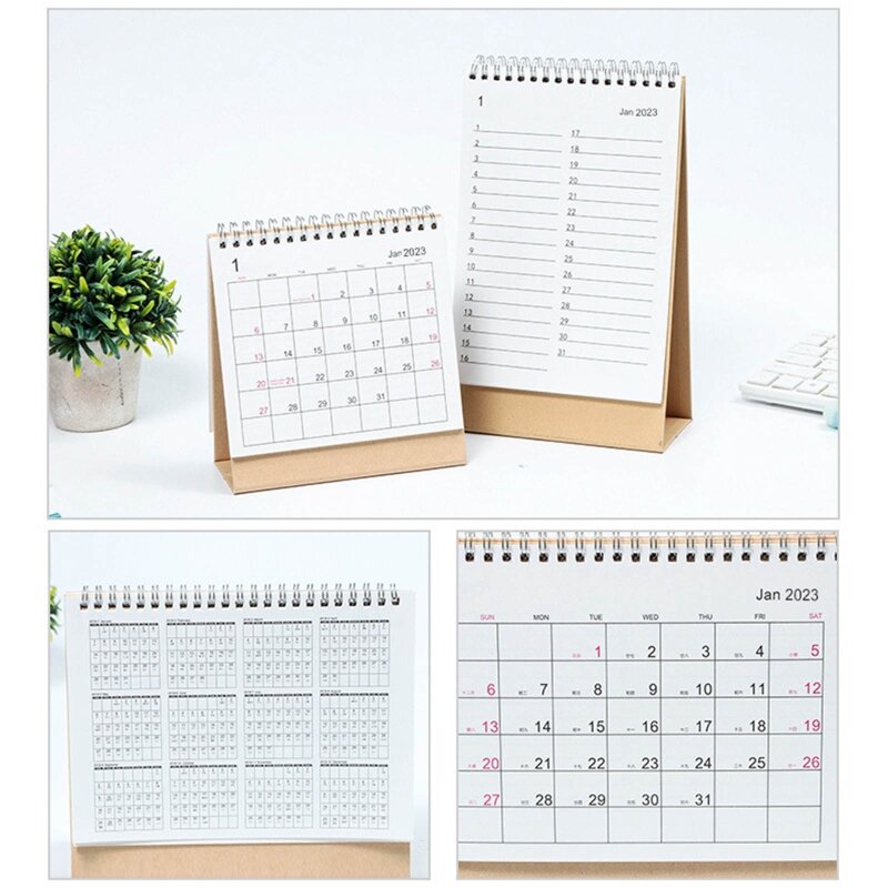 2023 Mini Calendario de escritorio creativo lindo decoración papelería Calendario de escritorio escolar D5QC