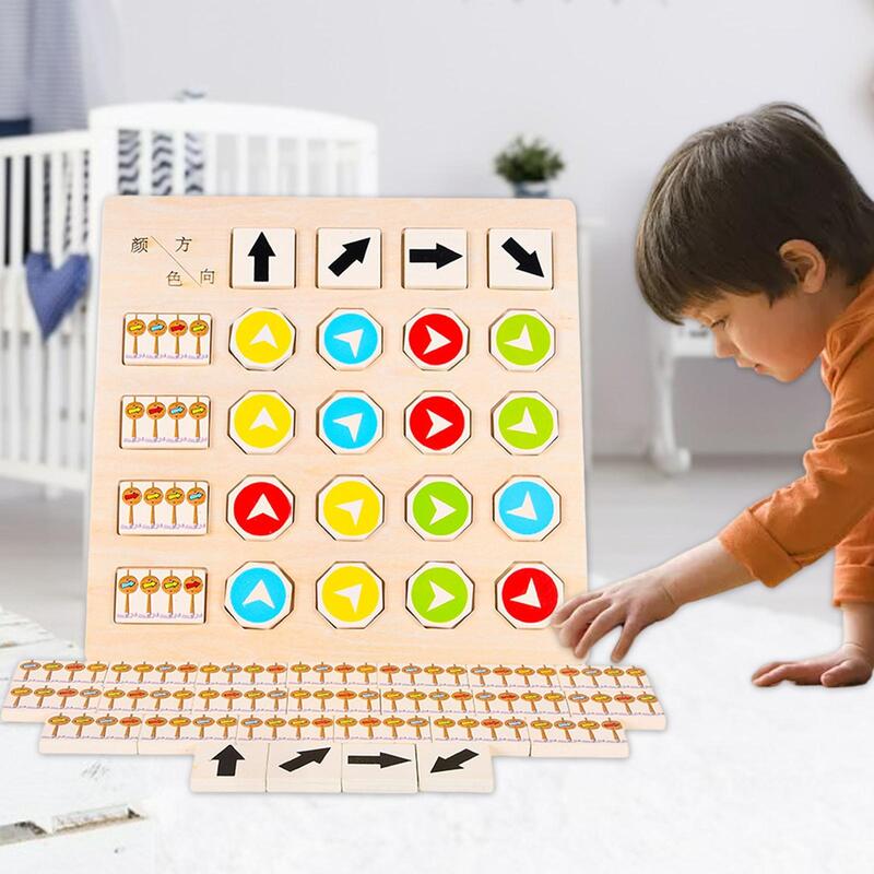 Matching Puzzles Color Direction Educational Imagination Toys for Preschool