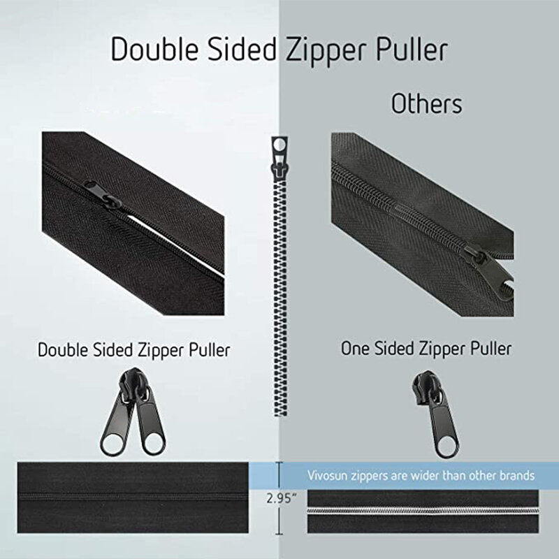 Staub Barriere Zipper Klebstoff Zipper Zipper Pull Ersatz Heavy Duty Zipper Für Plane Doppel-Seite Indoor Outdoor Staub Barrieren