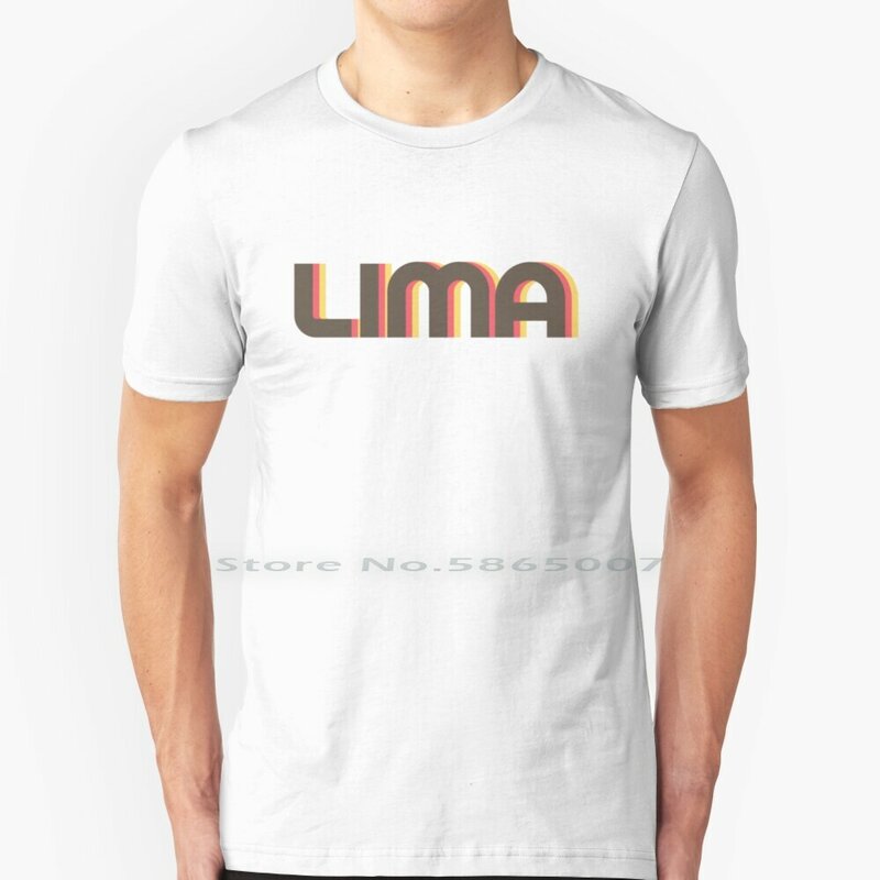 Camiseta Retro de Lima 100% algodón, diseño Vintage de Lima de Perú, viaje, 6xl talla grande, regalo de moda