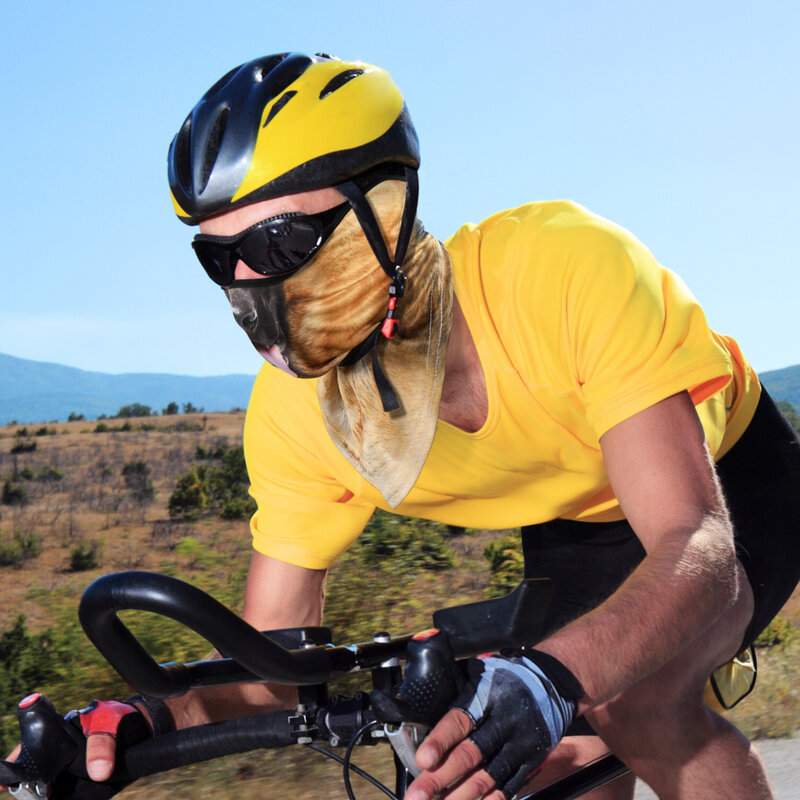 Animali 3D Bandana scaldacollo mezza maschera copertura ciclismo caccia corsa escursionismo bicicletta sport bici sciarpa a tubo morbido uomo donna