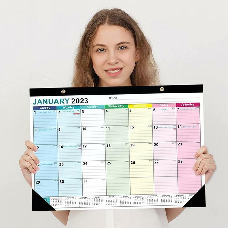 2023 English Calendar Wall Calendar Countdown Monthly Home Desk Calendar Memo Planning Work Office Schedule Plan Desktop De I8G7