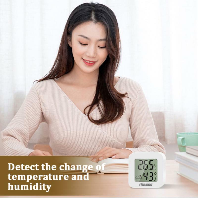 ميزان حرارة صغير داخلي والرطوبة لغرفة المعيشة ، LCD الرقمية درجة الحرارة والرطوبة متر الاستشعار ، محطة الطقس متر ، أداة متر