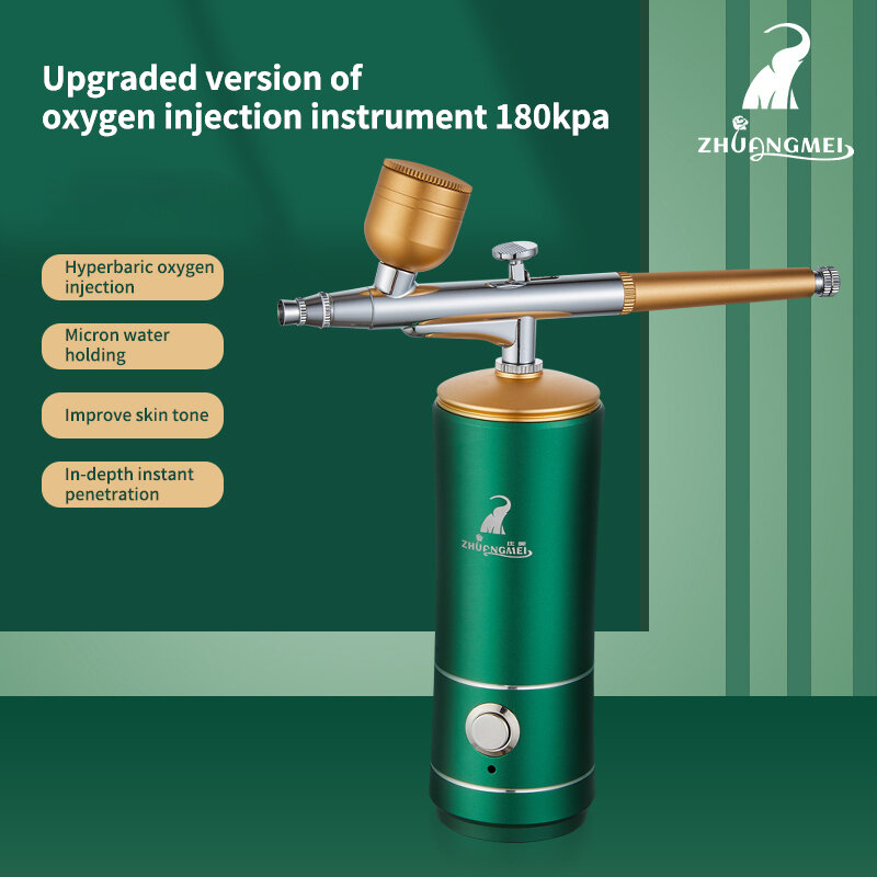 Injektor Oksigen Portabel Instrumen Perawatan Kulit Multifungsi 0.23Mm Semprotan Oksigen Air Injektor Oksigen Instrumen Kecantikan Wajah