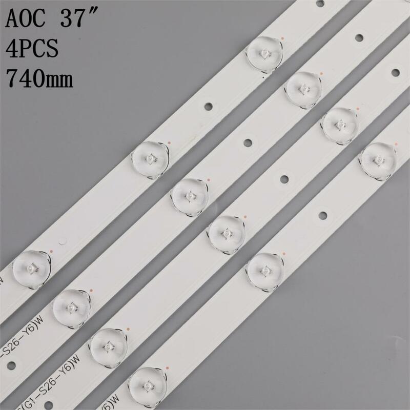 1set = 4pcs LE37K16 IC-B-HWK37D040 C6Z6(F2-S26-Z6) 용 led 백라이트 스트립