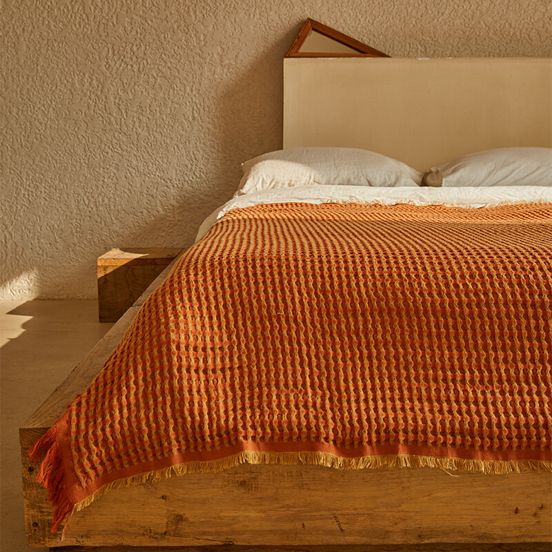 Zonli nordic cobertor de malha macio quente lance cobertor com borlas para viagens xadrez no sofá colcha cama decorativa cobertores