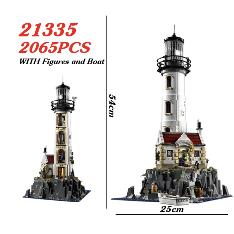 電気灯台-ビルディングブロック,2022個,子供のおもちゃ,テクニカルビルディングブロック,クリスマスプレゼント,21335
