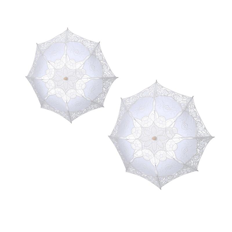 Spitze Regenschirm Decor Elegante Hohle Handgemachte Mode Zubehör Stilvolle Sonnenschirm für Fotografie Prop Braut Hochzeit Party Strand