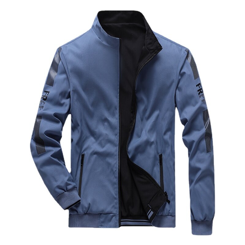 Giacche da uomo primavera autunno colletto alla coreana sottile giacche Casual da uomo all'aperto giacca a vento con cerniera moda nuovo abbigliamento sportivo Streetwear