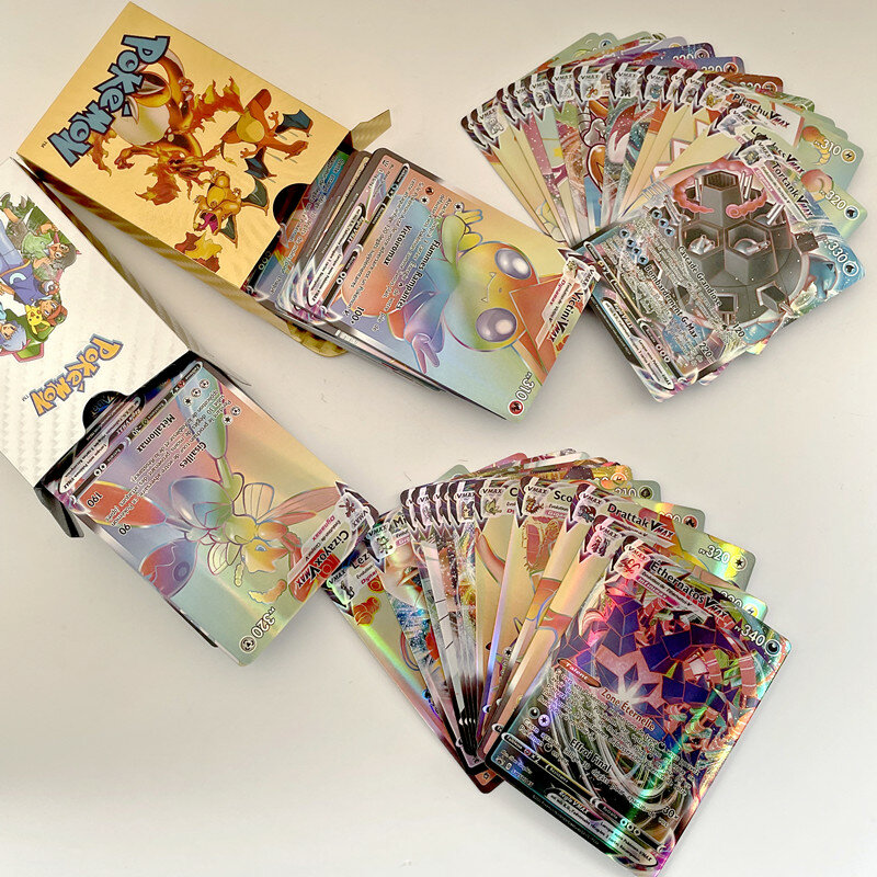 بوكيمون 50 بطاقات Vmax صندوق TCG الشمس والقمر التطورات بوكيمون الداعم تسلق بطاقة لعبة البوكيمون Gx Ex لعبة هدايا أعياد ميلاد للأطفال
