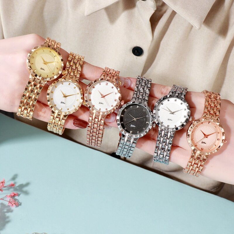 Moda diamante relógios senhoras de aço feminino pulseira relógio de quartzo vestido relógio de pulso feminino reloj mujer pulso para o presente feminino