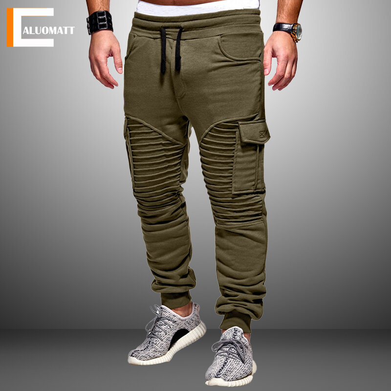 Cargo Pants 2022 nowe spodnie dresowe męskie spodnie w pasie męskie spodnie Casual rozciągliwa tkanina Running Casual męskie spodnie