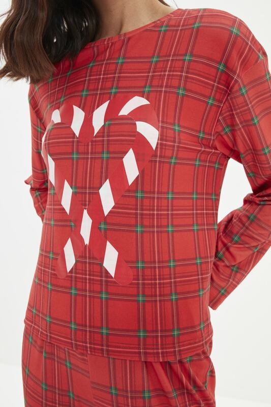 Trendyol Christmas Knitting Themed Pajamas set THMAW22PT0762