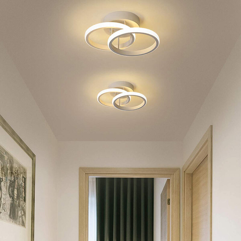 Plafonnier LED au design moderne, éclairage d'intérieur, luminaire décoratif de plafond, idéal pour une cuisine, un Loft, un couloir, un balcon ou des escaliers