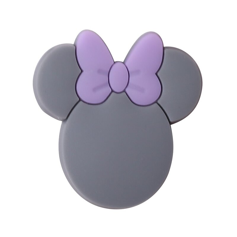 1 pçs única venda mickey mouse cabeça forma sapato fivela chinelo tênis decorações dos desenhos animados pvc lembrança atacado miúdo x-mas presentes