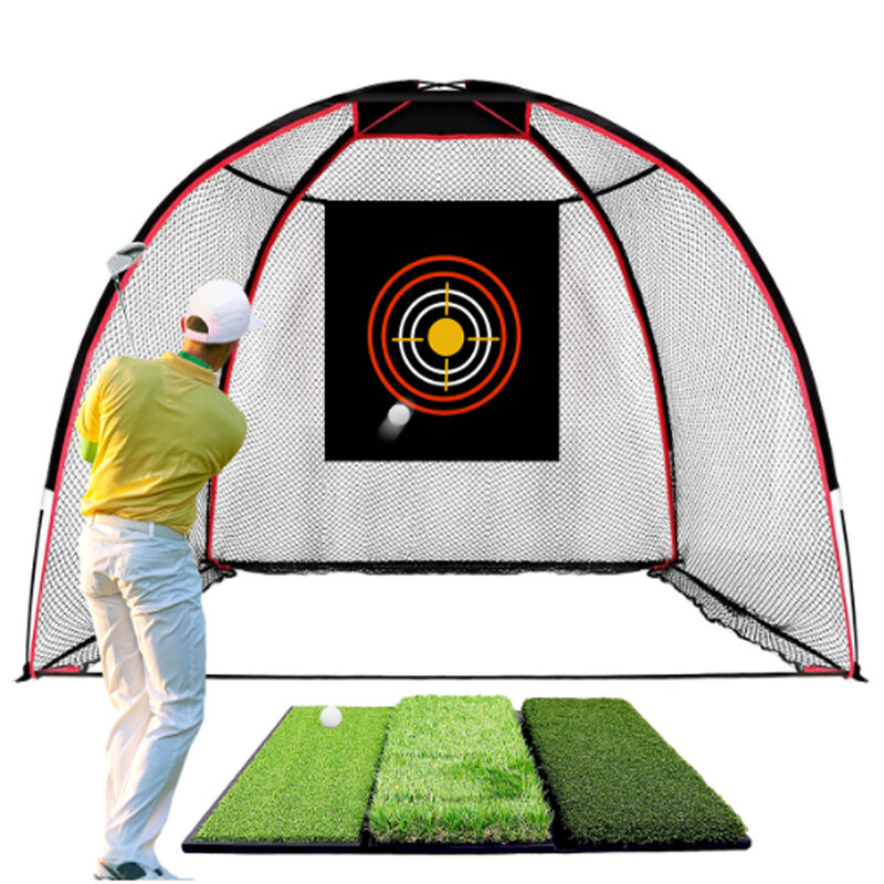 Сетка для гольфа 10 'X 7', сетка для игры в гольф с ковриком для ударов + коврик для игры в гольф, сетка для тренировок в гольф, съемная Удобная се...