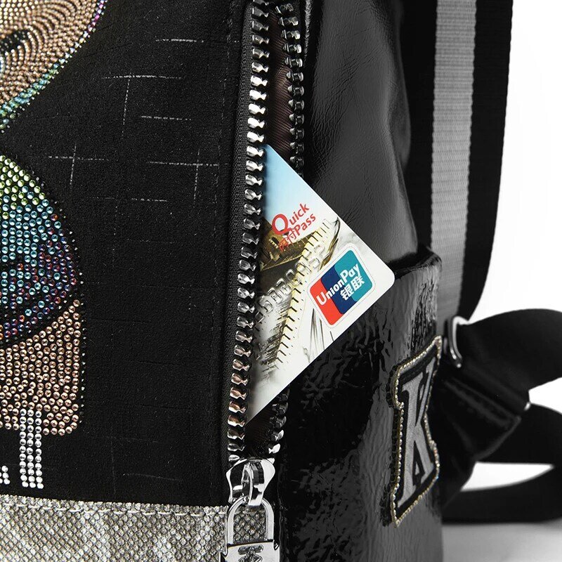 YILIAN Hot drill backpack 2022 new fashion trend senior sense of lady multi-purpose backpack large capacity travel bag