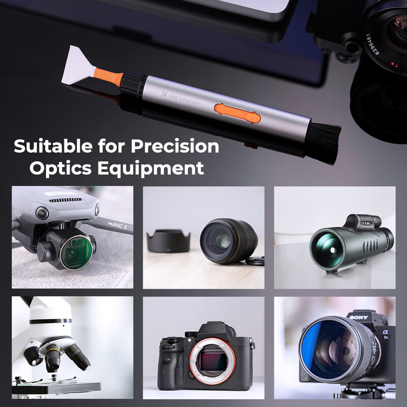 K & F Concept เปลี่ยนได้ปากกาทำความสะอาดกล้อง (ปากกาทำความสะอาดกล้อง + หัวซิลิโคน * 2 + APS-C ทำความสะอาด * 2 +...