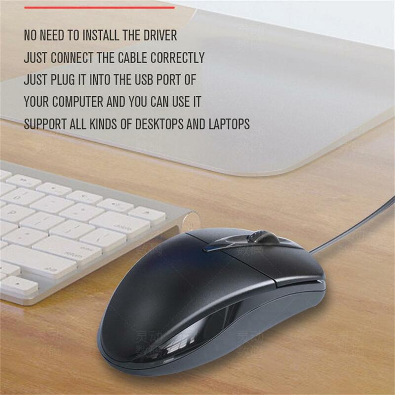 Ratón óptico con cable Usb para oficina, Mouse profesional para juegos, diseño ergonómico, silencioso, ultradelgado, accesorios para ordenadores portátiles y portátiles