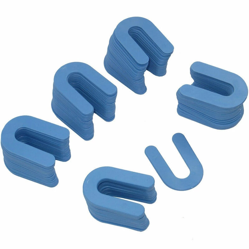 100Pcs Hoefijzer Shims Tegel Spacers Tooling Niveau Wiggen Positionering Platte Clip Porselein Tegel Leveler Plaat Leveling Systeem