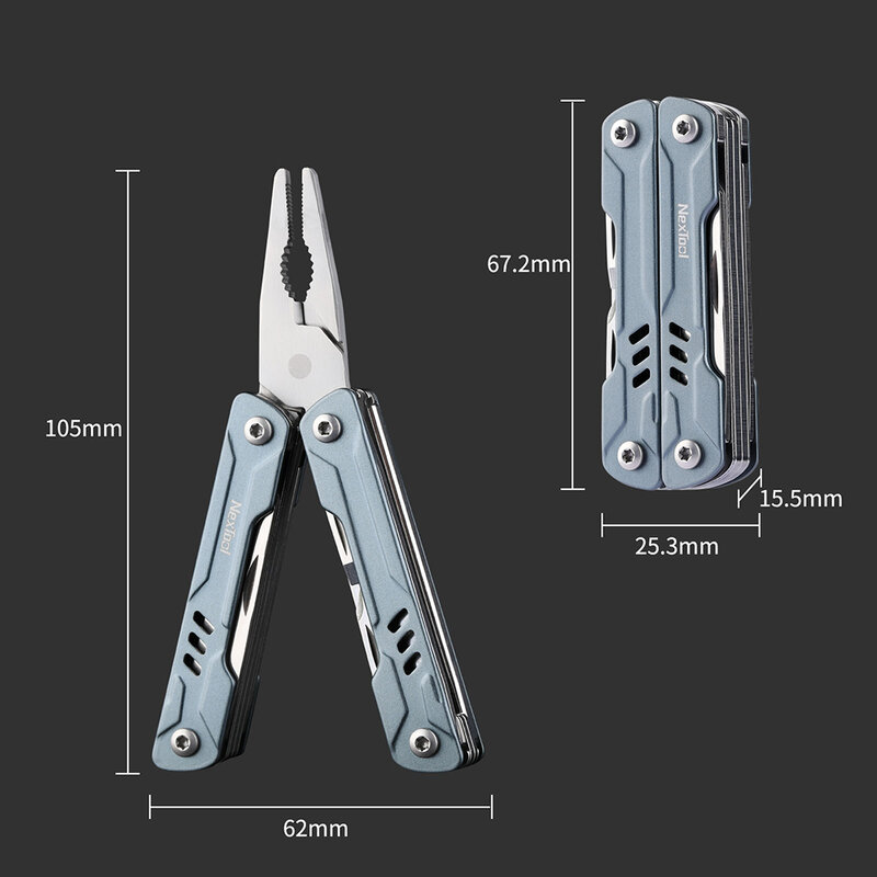 NexTool Mini Sailor 11-In-1 Outdoor Multi Tool Pocket Knife pinze pieghevoli strumenti tagliafili EDC Card Pin cacciavite forbici