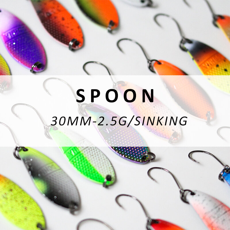 1Pcs Peche Leurre Pesca Dohna SPOON 2.5g 30mm Colorful Spoon Bait Copper Stream Metal Fishing Lure For Trout Chub Perch Salmon