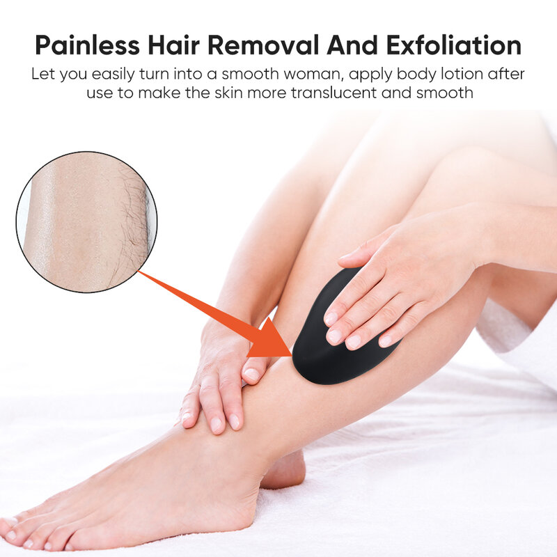 Remoção do cabelo física indolor seguro depilador fácil limpeza reutilizável corpo beleza depilação ferramenta de depilação de vidro para homens