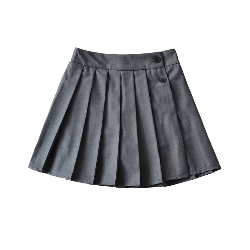 Faldas de cintura alta para mujer, minifaldas plisadas Vintage, coreanas, cortas, blancas y negras, con pantalones cortos