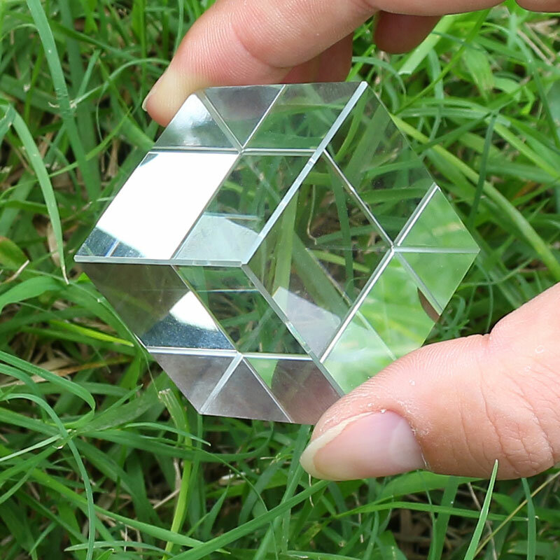 Zestaw pryzmatyczny fizyczny pryzmat optyczny 6 sztuk 9 sztuk półkula trójkątna piramida kula Tetrahedron Cylinder sześcienny diament