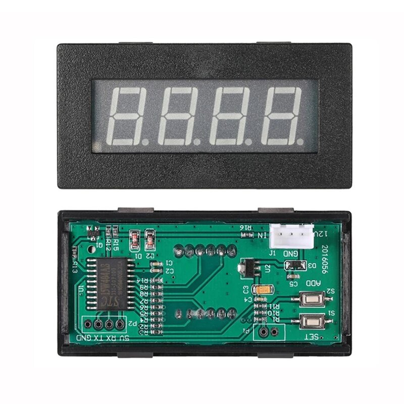 4 dígitos digital tacômetro medidor de medição de velocidade painel 999999 rpm display led vermelho