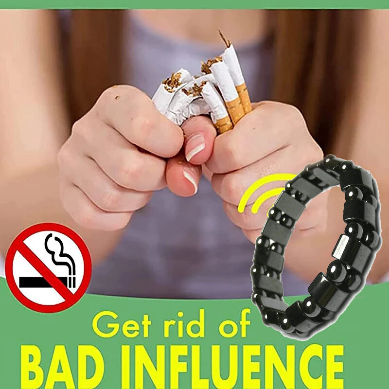 Men Quit Smoking Bracelet Refuses Nicotine Smoke Control Smoking Dispel Addiction Anti-Anxiety Natural Stone Magnetic Bracelet