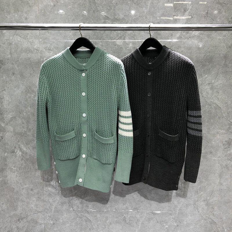 TB THOM – pull classique de marque Harajuku pour homme, veste à rayures à 4 barres, collection automne hiver