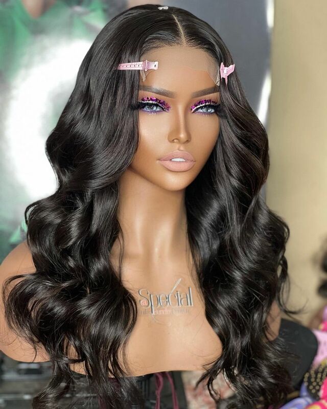 Pelucas de cabello humano ondulado de 13x4 para mujeres negras, pelucas de cabello humano con encaje frontal transparente Remy 360