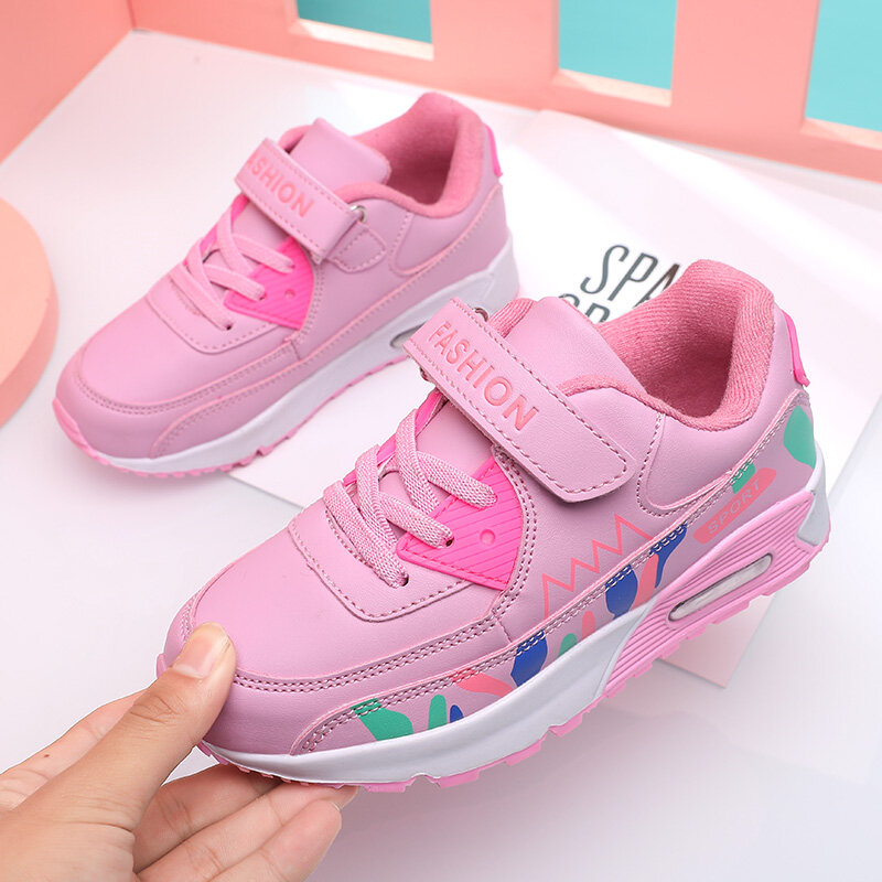 Children Sneakers Kids Casual Shoes Girls Boys PU Leather Flats Rubber Sole Toddlers Sports Shoe 4-5-6-7-8-9-1SYEARS ize 27~38#