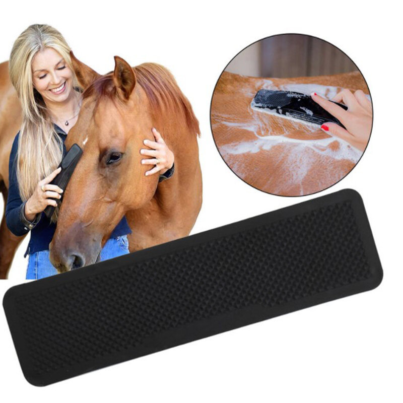 6in1 cavalo escova remoção do cabelo massagem escova kit de limpeza do suor purificador cavalos grooming cavalo derramamento ferramenta equestre suprimentos
