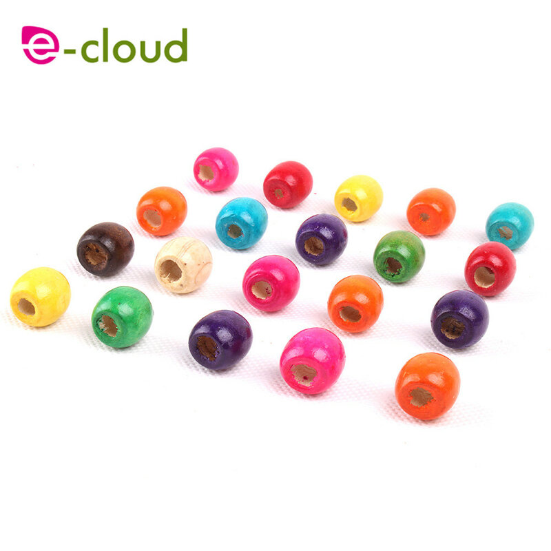 Lot de 100 tresses en bois multicolores, 12mm, perles Dreadlock, clips de manchette, accessoires pour couvre-chef, couleur aléatoire