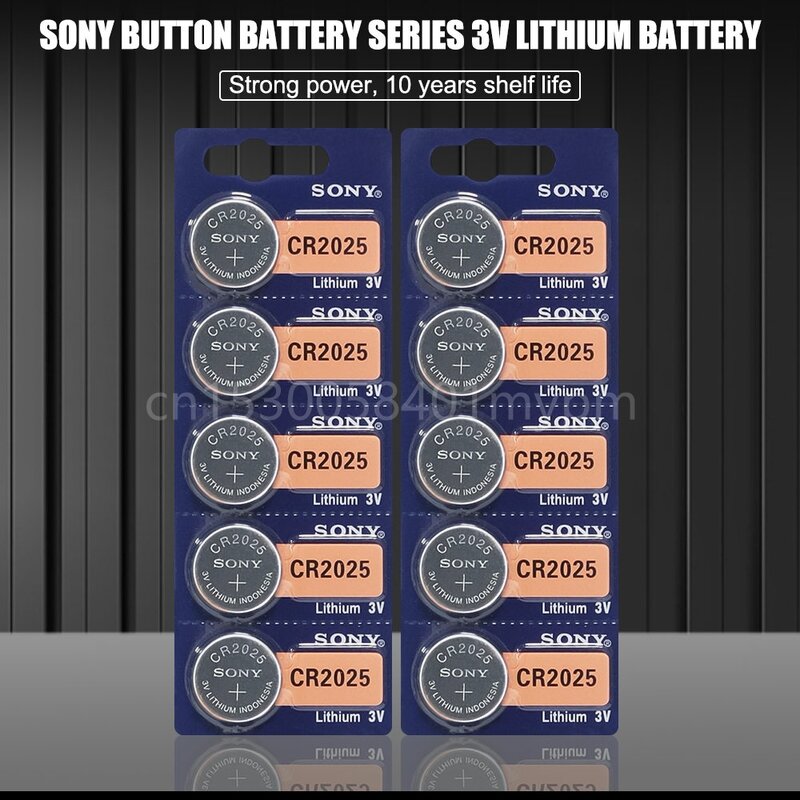 Sony cr2025 bateria de lítio cr 2025 ecr2025 dl2025 br2025 2025 kcr2025 l12 3v botão célula moeda da bateria para brinquedos relógios