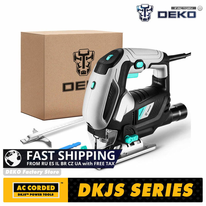 DKJS – scie sauteuse électrique, série avec vitesse VARIABLE et lames, scie à chaîne, scie à onglet, outil électrique, bricolage à la maison, DEKO
