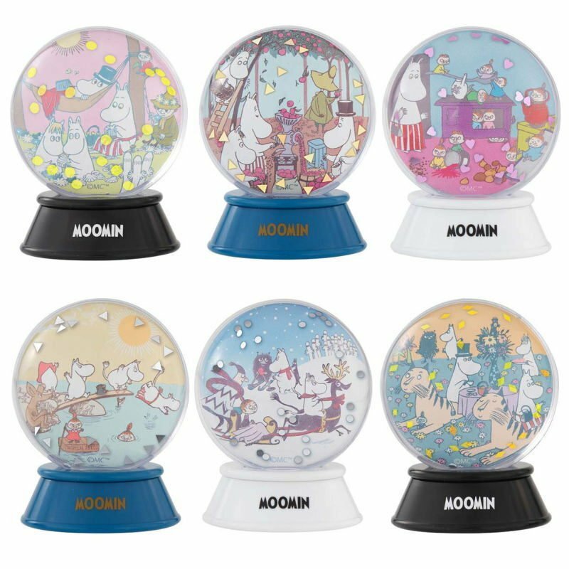 Gashapon Cápsula de juguete, figura de Anime, Moomins, familia graso, Snufkin, pequeño, Escena de animación, bola de cristal, adorno de escritorio, regalo
