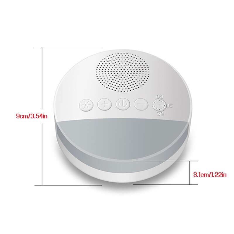 White Noise Machine Night Light Sleeping Soft Light Machine with Timer for Baby Adult Sleep Therapy Portable Home Sound Machine