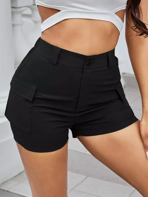 Camisola corta informal para mujer, pantalones cortos de cintura alta elástica, conjunto de 2 piezas, chándal deportivo de punto a la moda