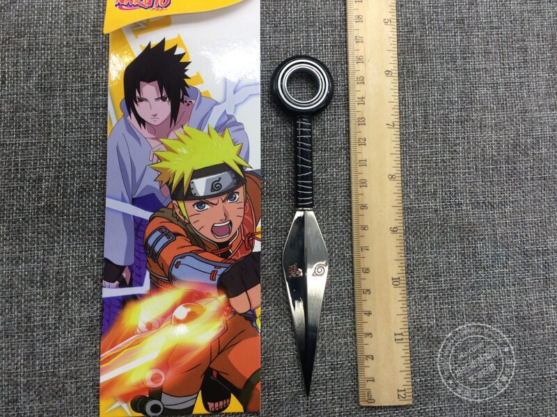 Naruto Wapen Model Anime Kuani Shuriken Samurai Mini Katana Ninja Zwaard Real Steel Sleutelhanger Hanger Gift Speelgoed Voor Kid Speelgoed zwaard
